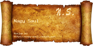 Nagy Saul névjegykártya